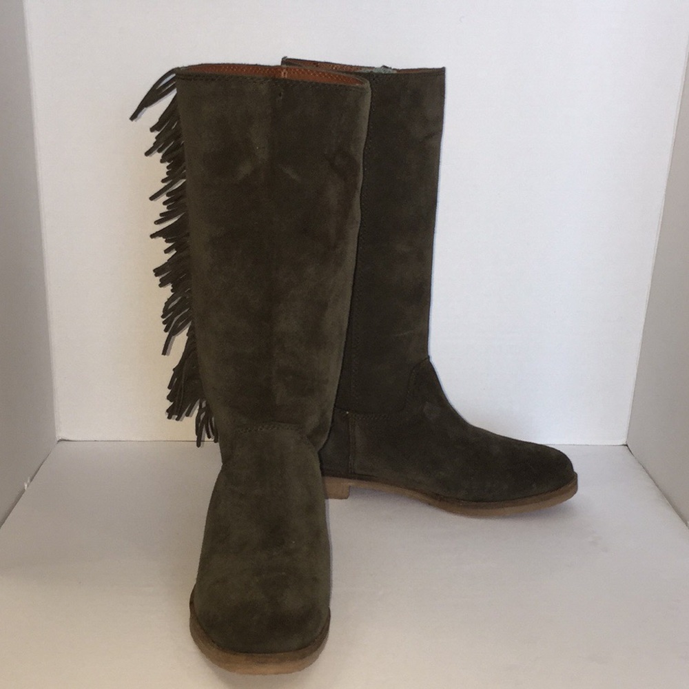 Lucky Brand Grayer Fringed Suede Boots - Picture 3 of 4
